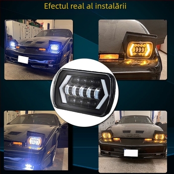 Far LED pentru Jeep Wrangler, în stil Arrow, Carcasă din aluminiu, 6500 lm, 12 V, 55 W, IP68