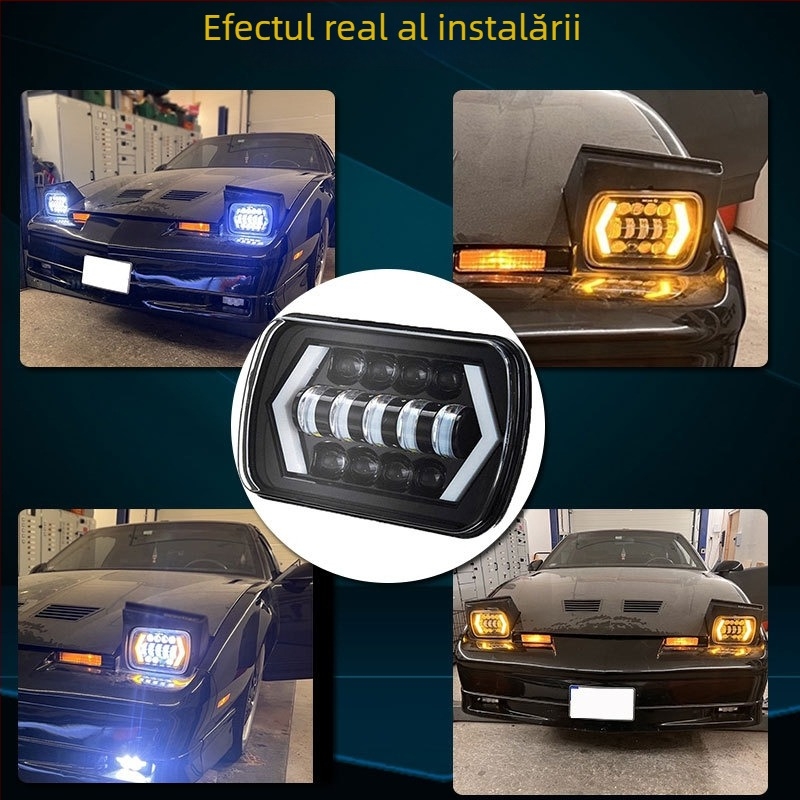Far LED pentru Jeep Wrangler, în stil Arrow, Carcasă din aluminiu, 6500 lm, 12 V, 55 W, IP68