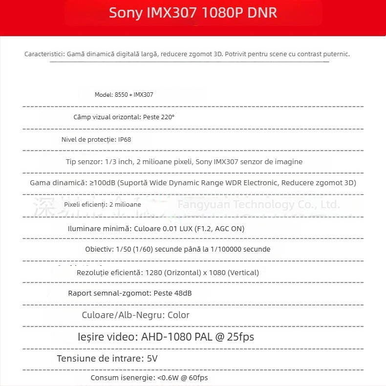 Camere panoramice 360° cu decodare, all-in-one, AHD1080P, 2 MP, unghi de vizualizare 180°, model BG-307360, alimentare 5V