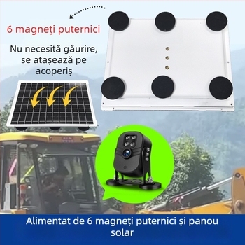 Cameră de supraveghere pentru vehicule 4G, acces de pe telefon, wireless, exterior, pentru camioane, autobuze și excavatoare, HD, tensiune 9-35V