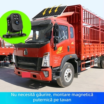 Cameră de supraveghere pentru vehicule 4G, acces de pe telefon, wireless, exterior, pentru camioane, autobuze și excavatoare, HD, tensiune 9-35V