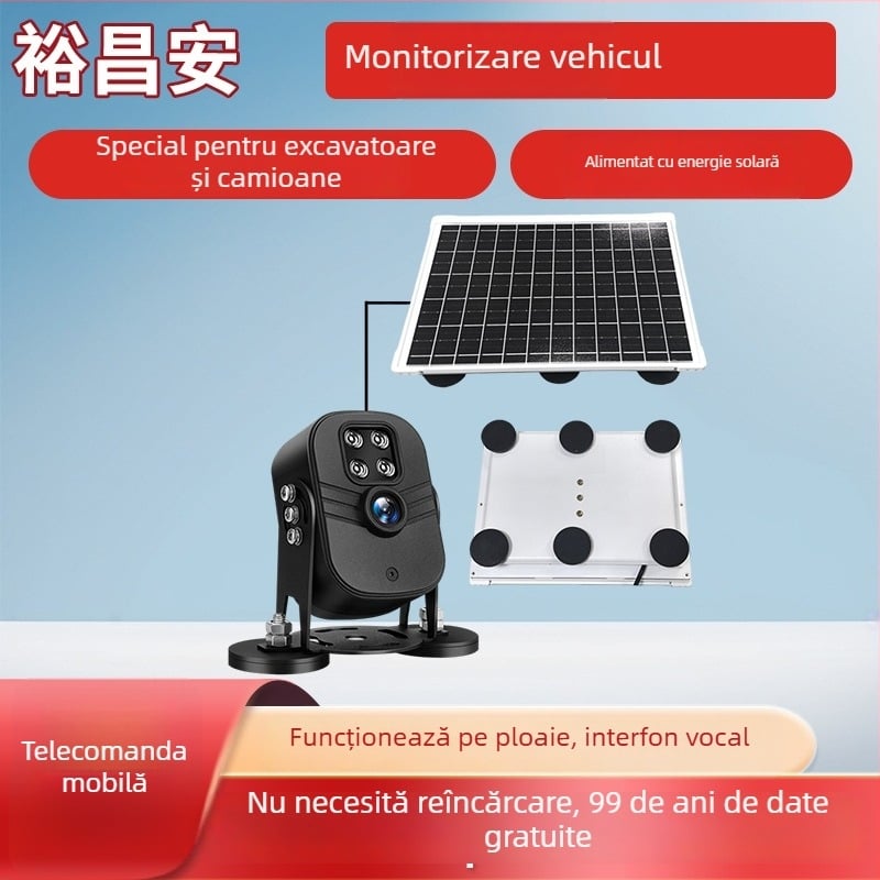 Cameră de supraveghere pentru vehicule 4G, acces de pe telefon, wireless, exterior, pentru camioane, autobuze și excavatoare, HD, tensiune 9-35V