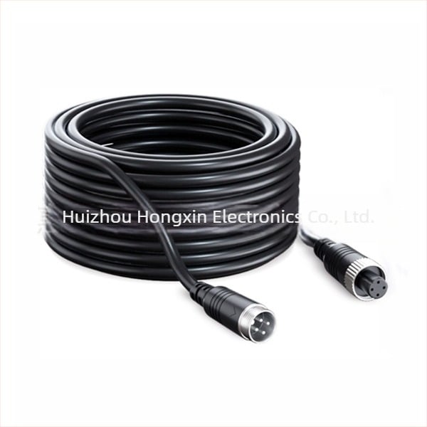 Cablu video pentru cameră auto cu conector aviation la BNC, pentru DVR, convertor M12, RoHS