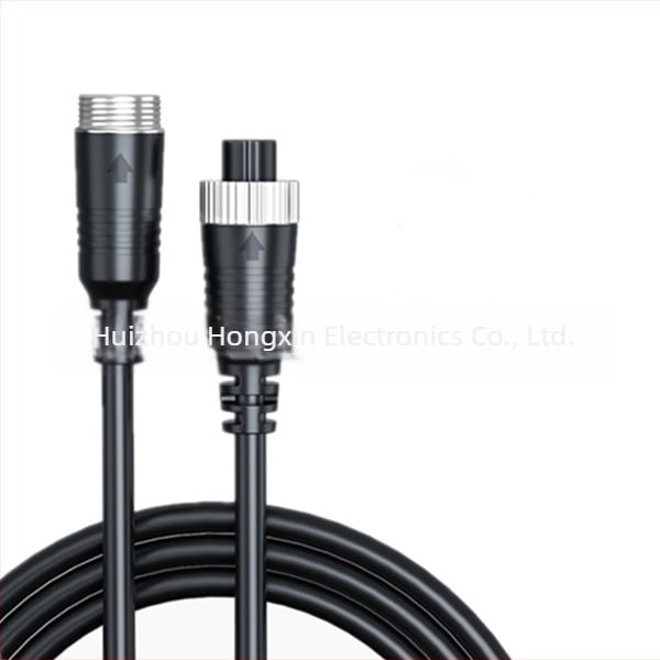 Cablu video pentru cameră auto cu conector aviation la BNC, pentru DVR, convertor M12, RoHS