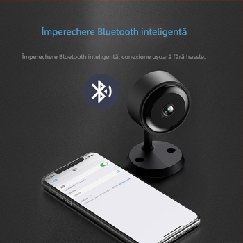 Cameră IP wireless, 1080p Night Vision, obiectiv 3.6 mm, WiFi, alertă mobilă, formă rotundă