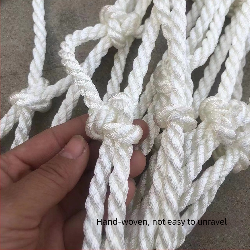 Plasă de siguranță generală, țesută manual din poliester, protecție anti-cădere pentru scări și balcon, potrivită pentru garduri de securitate și transport