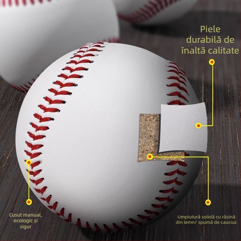 Softball din PU cusut manual, fără siglă, pentru pregătire la examene