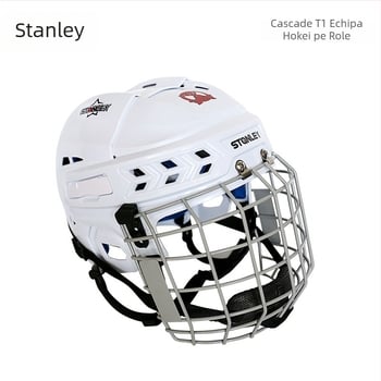 Cască STL pentru hochei – construcție PP + EVA + oțel carbon, pentru hochei pe gheață, hochei pe role și hochei pe teren, protecție pentru cap