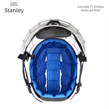 Cască STL pentru hochei – construcție PP + EVA + oțel carbon, pentru hochei pe gheață, hochei pe role și hochei pe teren, protecție pentru cap