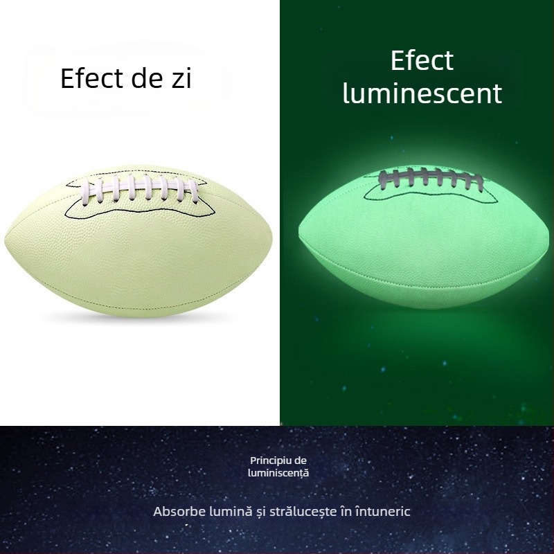 Minge rugby — Material PU/PVC, cusută la mașină, suprafață luminoasă reflectantă, logo personalizat
