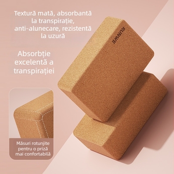 Bloc de yoga – Cork, densitate înaltă, pentru practică de dans, fără personalizare