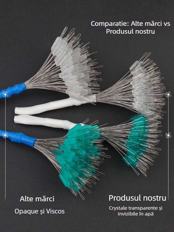 Set Space Bean – năluci din silicon, anti încurcare, finisaj mat, 100 de bucăți