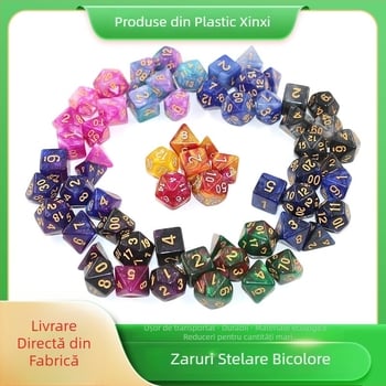 Zaruri poliedrice două culori, din rășină și acril, transparente și colorate