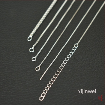 Colier box chain din argint 925, multistrat, fără pandantiv, electroplacat