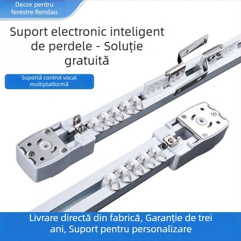 Șină pentru perdele din aliaj de aluminiu, drept, cu șine de unică și dublă, șină electrică pentru perdele, set complet inteligent