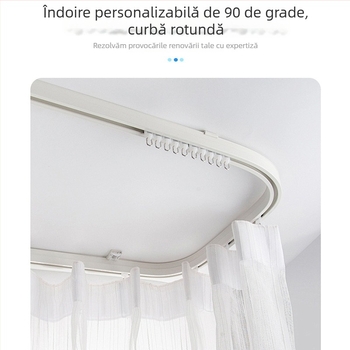 Șină pentru perdele din aliaj de aluminiu, drept, cu șine de unică și dublă, șină electrică pentru perdele, set complet inteligent