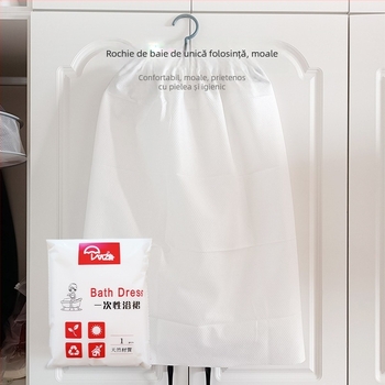 Set de prosoape de unică folosință pentru baie: înveliș pentru corp și top tubular, din fibră nețesută de viscose; pentru adulți, unisex; pentru primăvară; etichetă privată disponibilă