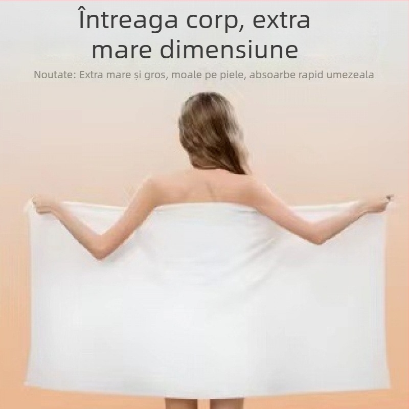 Prosop de baie de unică folosință, gros și mărit, portabil și moale; material poliester; conținut de bumbac; țesătură simplă