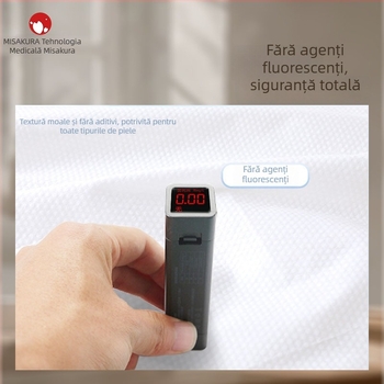 Prosop de baie de hotel, de unică utilizare, ambalat individual, îngroșat, fibre superfince cu conținut de bumbac și fibre vegetale, absorbție rapidă 5–10 s