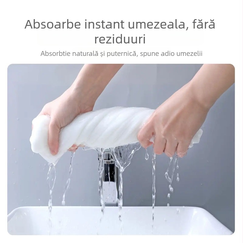 Prosop de baie de hotel, de unică utilizare, ambalat individual, îngroșat, fibre superfince cu conținut de bumbac și fibre vegetale, absorbție rapidă 5–10 s