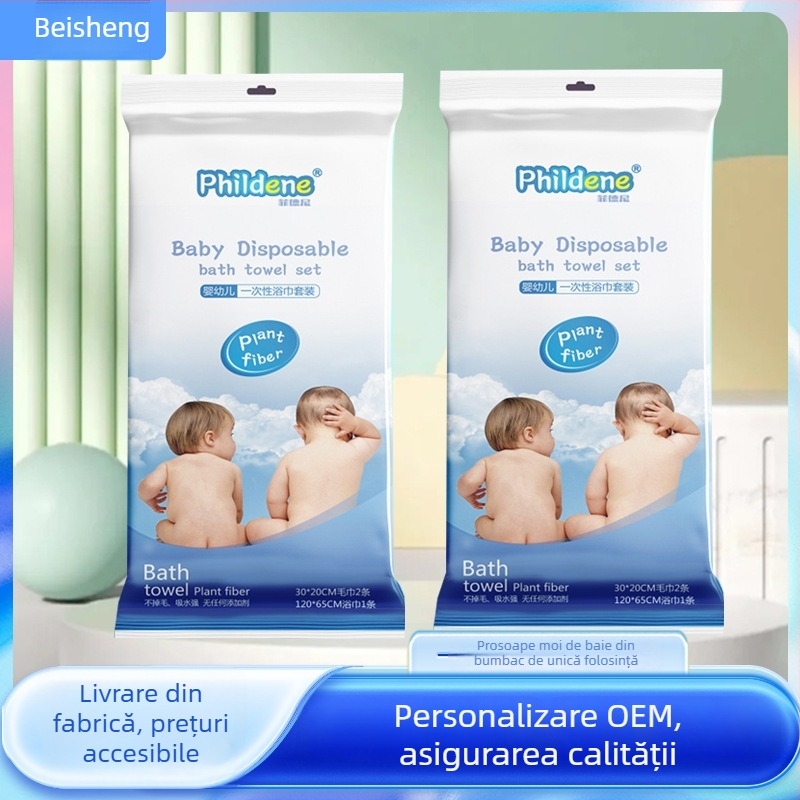Set de prosoape de baie pentru bebeluși, din viscoză, de unică folosință, moi, absorbante și îngroșate, pentru spa și piscină