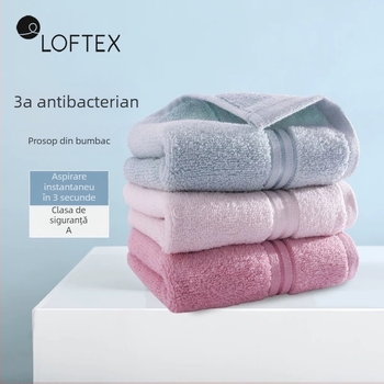 Prosop de față din bumbac 100%, antibacterian și foarte absorbant, țesătură simplă, potrivit pentru adulți.