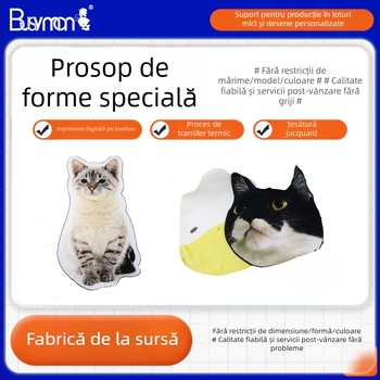 Prosop cu animal personalizat - formă specială, bumbac, 400GSM, imprimare digitală, personalizabil, pentru copii