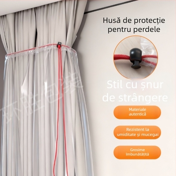 Husă de protecție pentru decor interior și ecran de fereastră, protecție împotriva zgârieturilor de pisici, ambalaj plastic îngroșat, protecție pentru perdea cu șnur (Material: Plastic; Spațiu de aplicare: Altul; Domeniu de utilizare: Altul; Caracteristici