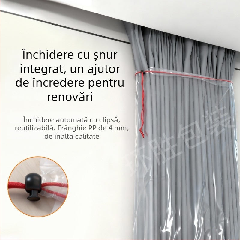 Husă de protecție pentru decor interior și ecran de fereastră, protecție împotriva zgârieturilor de pisici, ambalaj plastic îngroșat, protecție pentru perdea cu șnur (Material: Plastic; Spațiu de aplicare: Altul; Domeniu de utilizare: Altul; Caracteristici