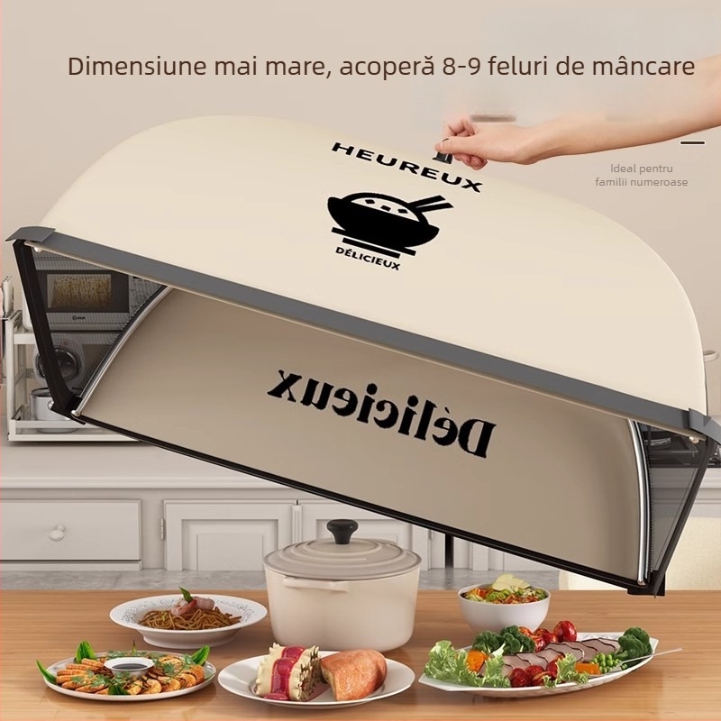 Capac pliabil din plasă anti-muște pentru alimente