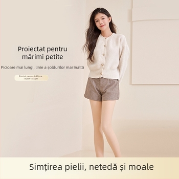 Colanți All-in-One cu căptușeală fleece, țesătură Velur, amestec nylon/polyester/spandex, grosime medie, croială slim, pentru toamnă-iarnă