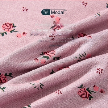 Top vest din modal, cu guler rotund, imprimeu, 50–70% modal, grosime moderată 141–160 g/m2