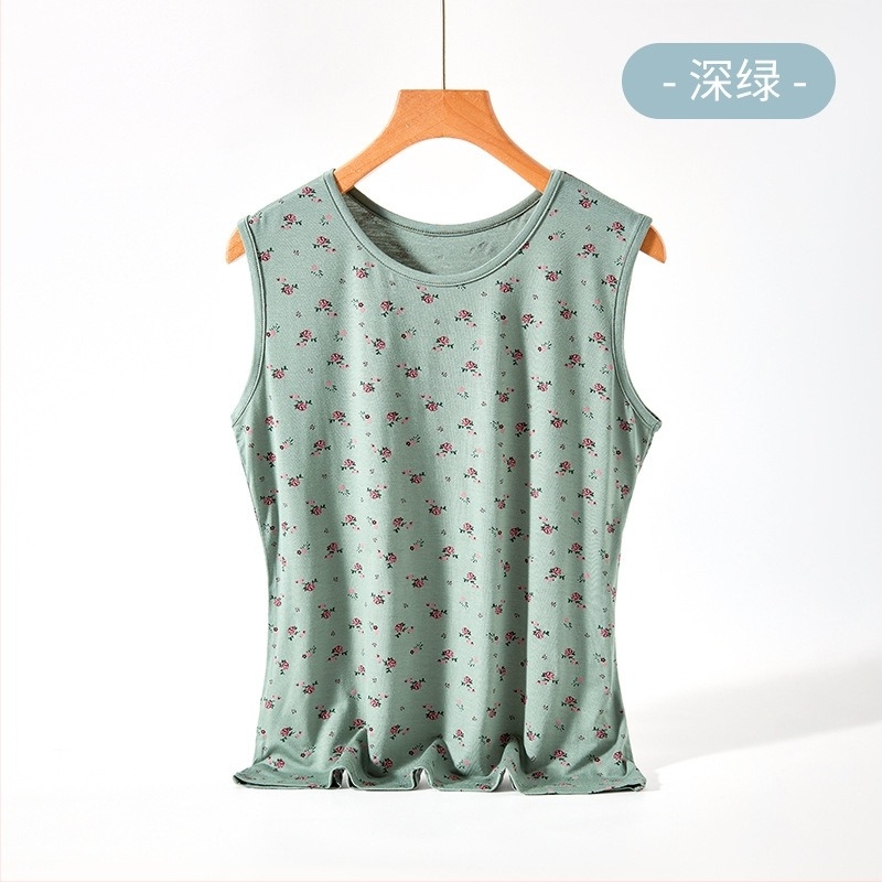 Top vest din modal, cu guler rotund, imprimeu, 50–70% modal, grosime moderată 141–160 g/m2