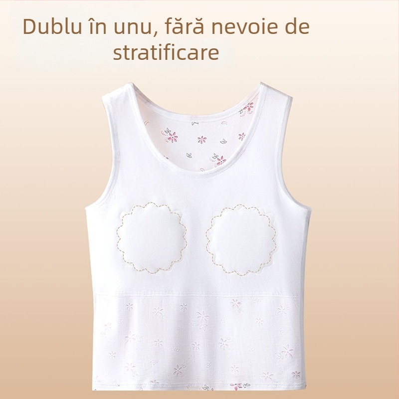 Top fără mâneci cu bretele subțiri, 100% bumbac, decolteu rotund, vară 2025
