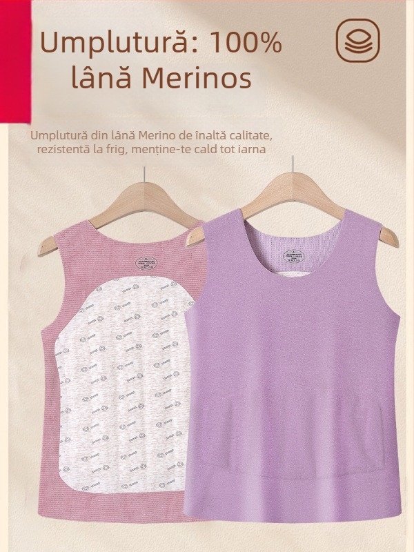 Vesta termică pentru femei – fibre de poliester >95%, fără călcare, lungime standard, stil elegant pentru naveta zilnică, iarnă 2025