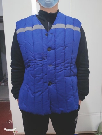 Vesta din bumbac căptușită pentru mină, izolație groasă, fără glugă, croială lejeră