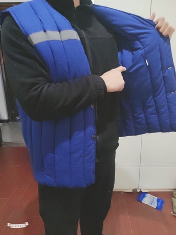 Vesta din bumbac căptușită pentru mină, izolație groasă, fără glugă, croială lejeră