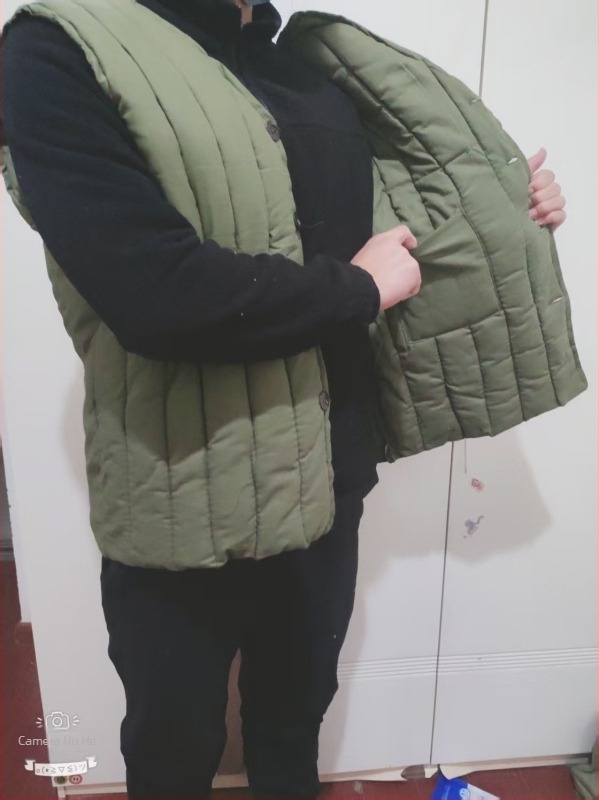 Vesta din bumbac căptușită pentru mină, izolație groasă, fără glugă, croială lejeră