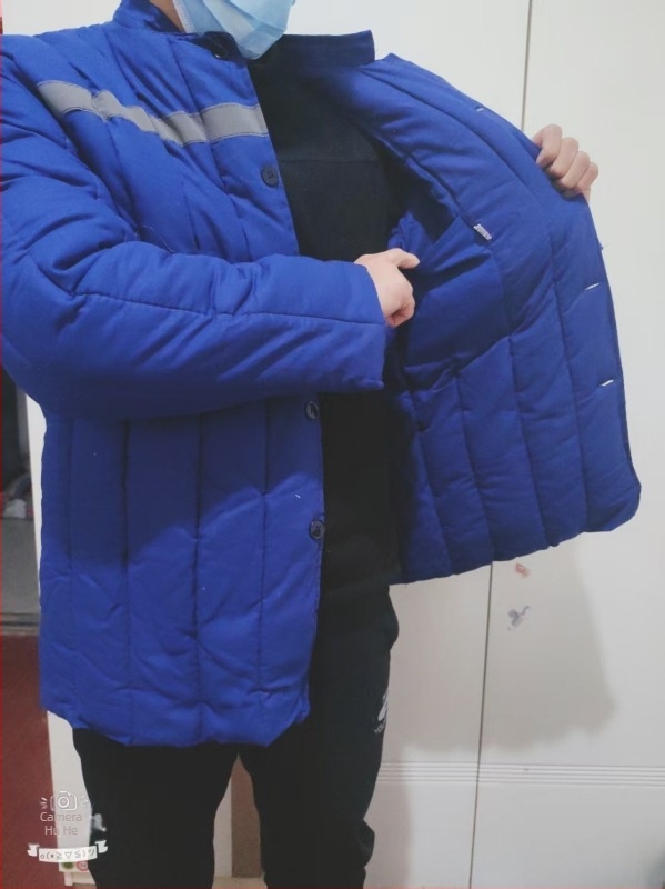 Vesta din bumbac căptușită pentru mină, izolație groasă, fără glugă, croială lejeră