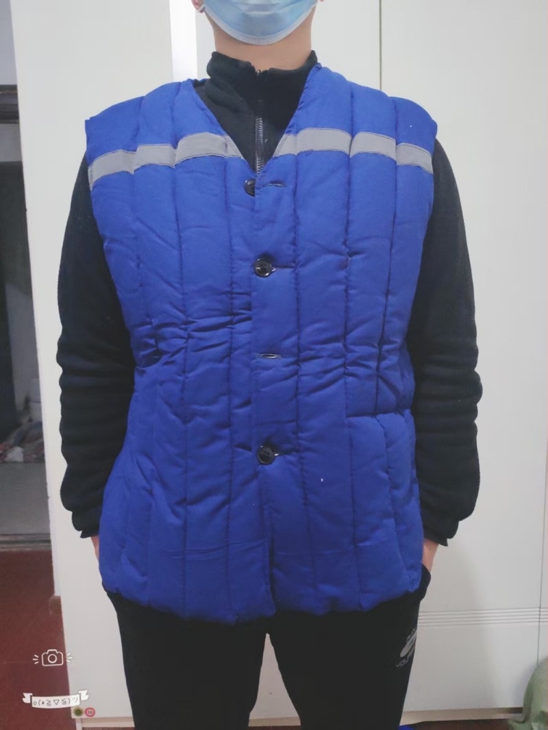 Vesta din bumbac căptușită pentru mină, izolație groasă, fără glugă, croială lejeră