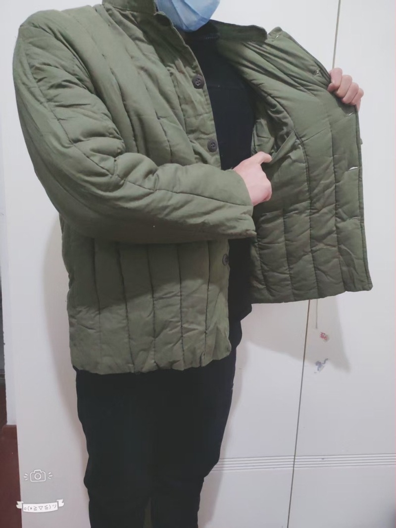 Vesta din bumbac căptușită pentru mină, izolație groasă, fără glugă, croială lejeră