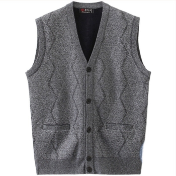 Vesta din fleece pentru bărbați, iarnă, croială lejeră, fără mâneci, decolteu în V