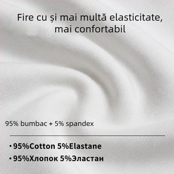 ESSENZIALE MILANO tricou cu decolteu în formă de U și mâneci scurte, amestec din bumbac și elastan, croială 3D, logo tipărit