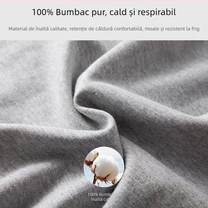 Tricou lejer din bumbac 100%, mânecă lungă, croială lejeră, guler rotund, buzunar real