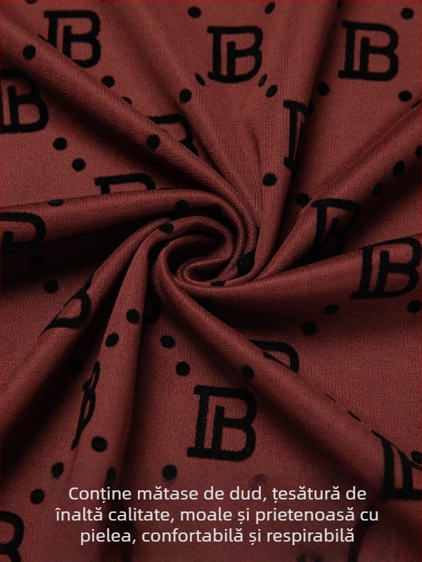Tricou bărbați cu mâneci scurte din mătase de mulberry, vară, guler rotund, uni, pentru bărbați de vârstă mijlocie