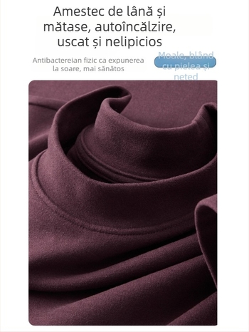 Tricou termic de bază pentru bărbați, toamnă-iarnă, cu căptușeală Derong, 280 g, guler semi-înalt, mânecă lungă