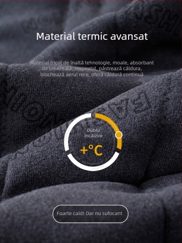 Geacă călduroasă din lână-pamăză pentru bărbați în vârstă, căptușită cu fleece, gros și cald, guler înalt, croială strânsă, închidere cu nasturi, mai multe buzunare, îmbrăcăminte de iarnă