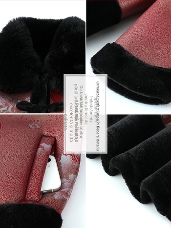 Palton de iarnă din bumbac pentru femei în vârstă - căptușeală groasă, umplutură din bumbac-sintetic mătase, poliester 95%+, croială lejeră, guler rotund (Iarna 2024)