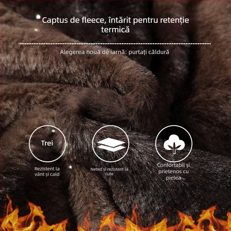 Geacă de iarnă din bumbac, cu umplutură din mătase-pamuk, căptușeală din poliester, fermoar, glugă detașabilă