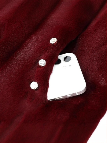 Palton de iarnă pentru femei de vârstă mijlocie și în vârstă, cu căptușeală de fleece, model geometric, stil casual, compoziție: spandex 80–90% + poliester 80–90%, lungime medie 50–65 cm, sezon iarna 2024